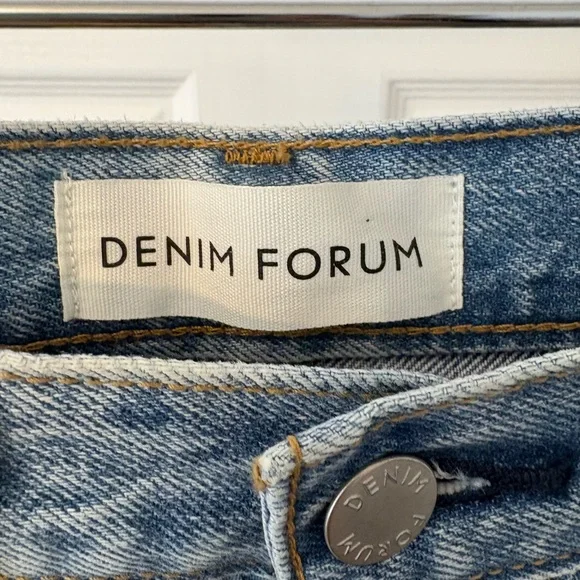 Denim Forum The Joni Highrise Loose Blue Jean Size 24 Organic Cotton Button Fly - Picture 8 of 17